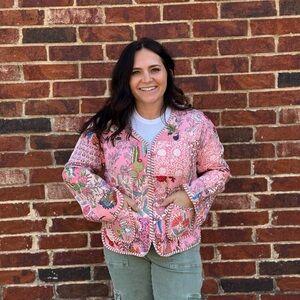 Floral Pink Women's Jacket